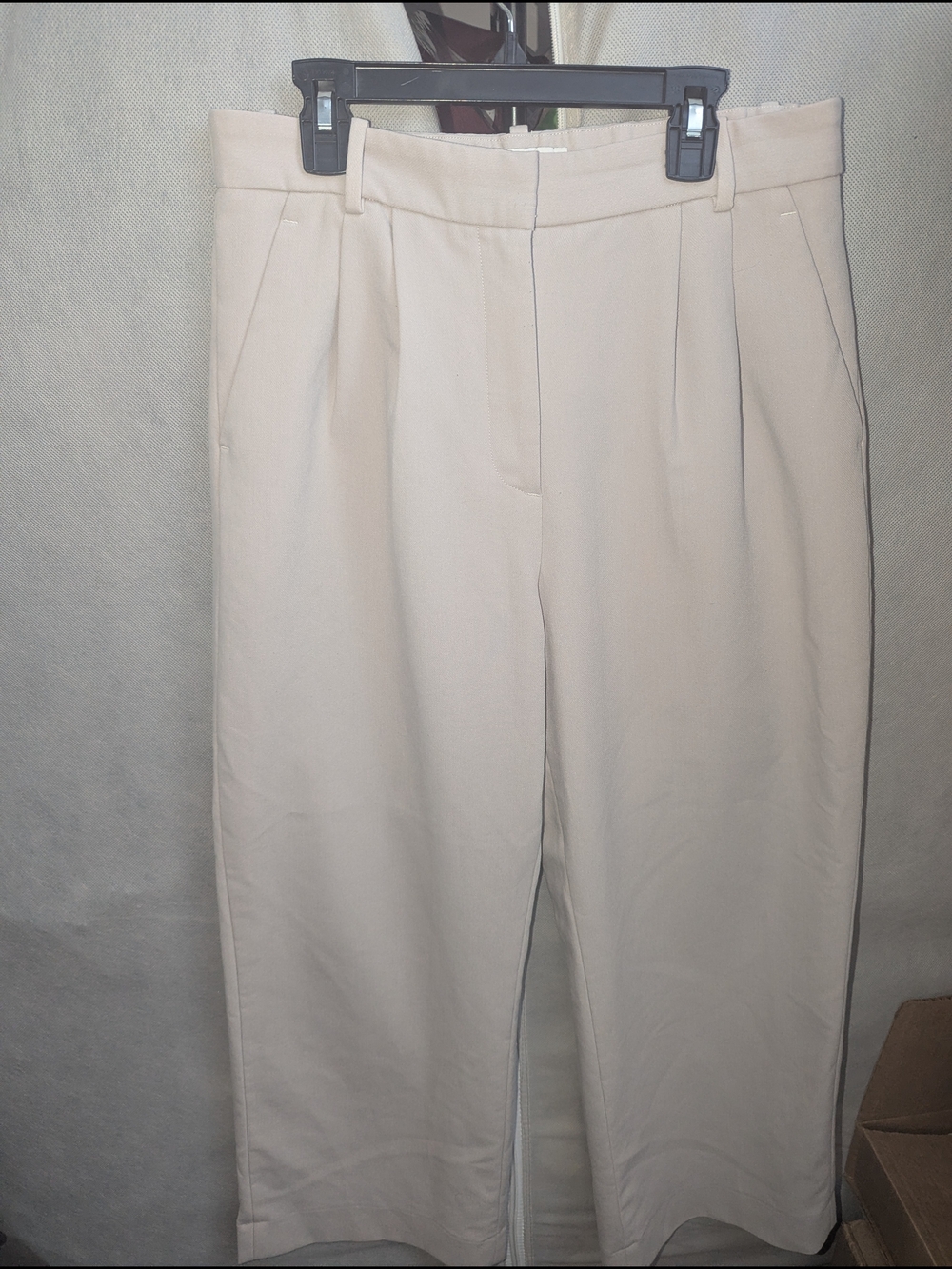 Abercrombie And Fitch - Sloan Tailored Wide Leg Pants (Cream Or Black) - Picture 7 of 8